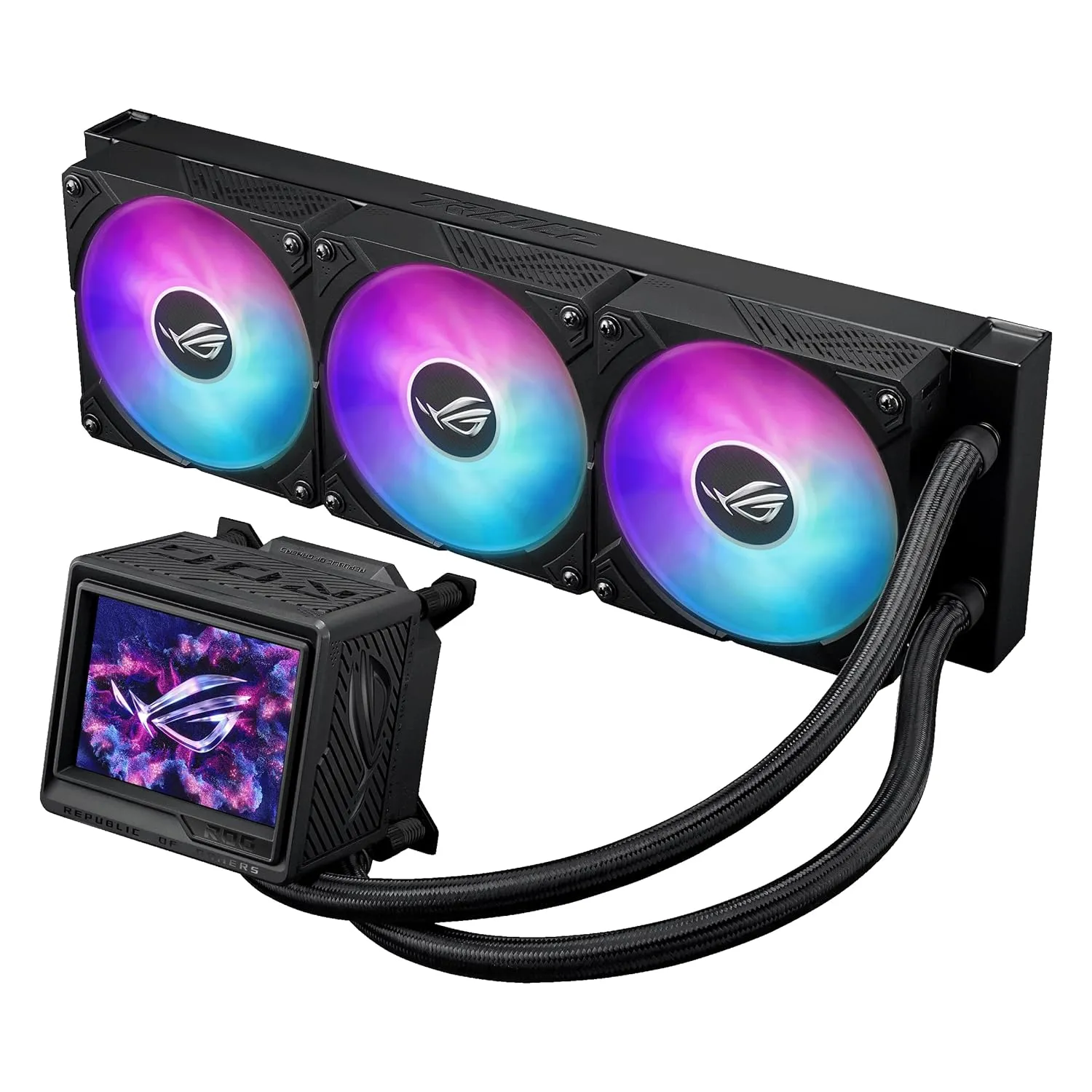 ASUS ROG RYUYJIN III 360 ARGB Extreme All-in-one AIO CPU Liquid Cooler, AMD Ryzen 9000 & Intel Core Ultra Ready, Asetek Gen8 V2 Pump; high Airflow & Static Pressure Magnetic Fans