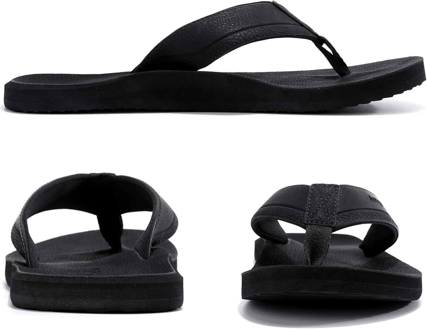AX BOXING Mens Flip Flops Leather Thong Sandals Casual Comfort Slides Slippers