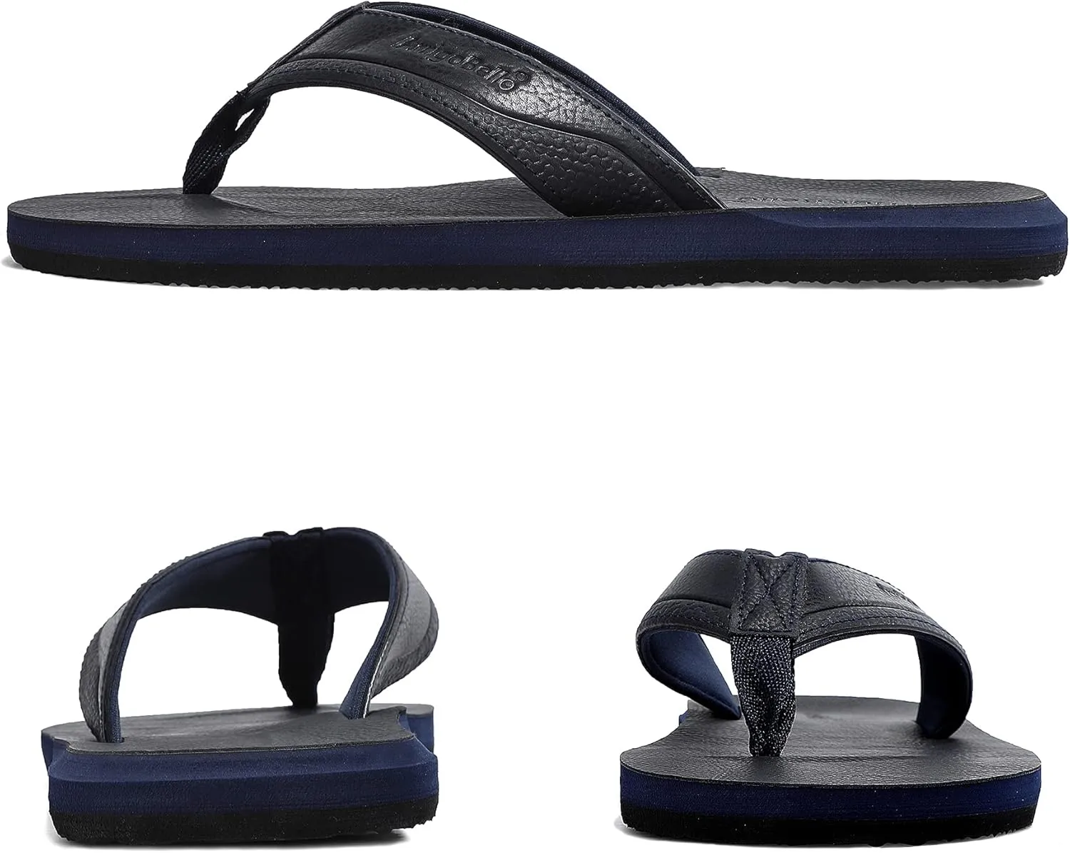 AX BOXING Mens Flip Flops Leather Thong Sandals Casual Comfort Slides Slippers