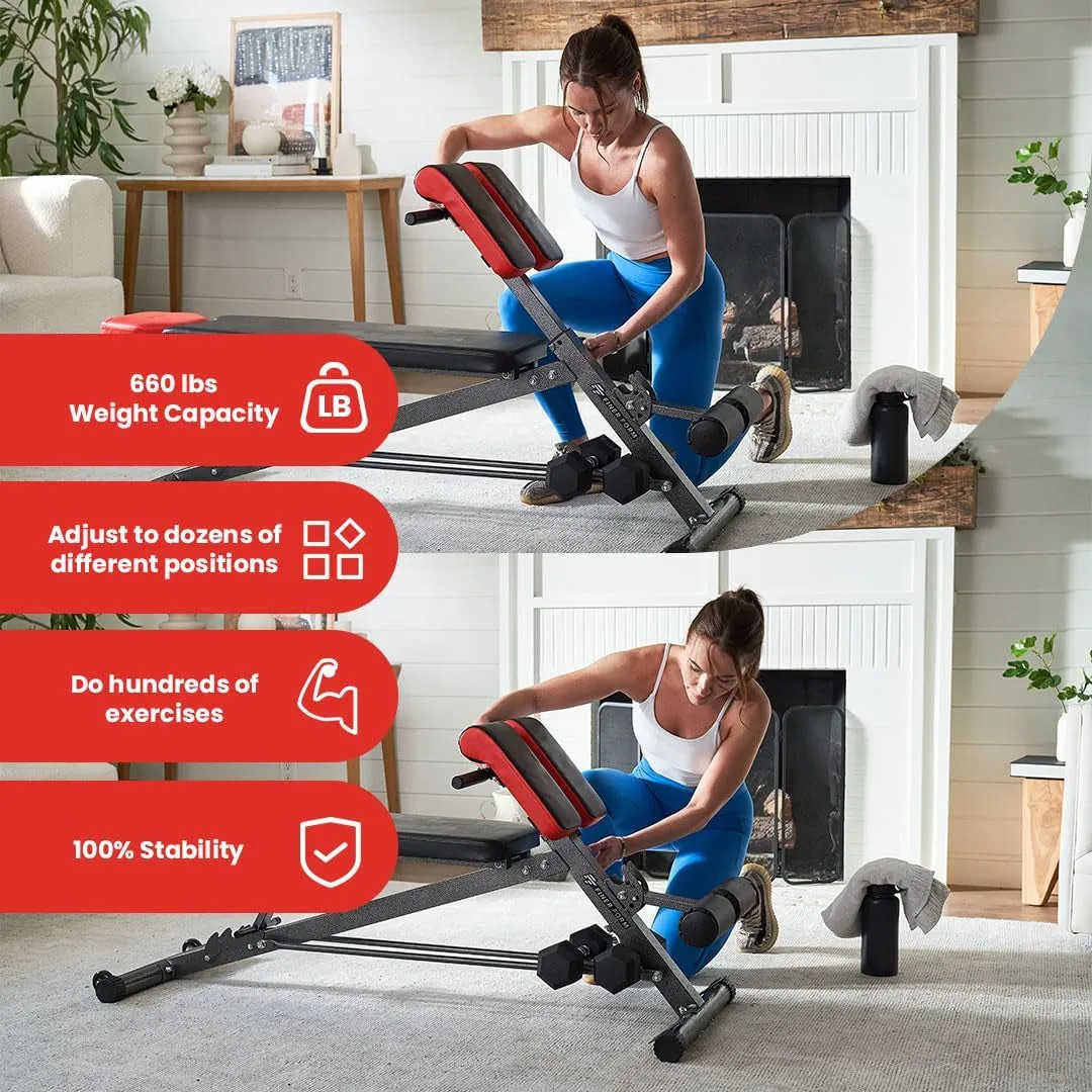Back Plug-and-play Form Weight Perfect Roman Chair Bench Finer Gym Your Bench Sit-Ups! Multi-Functional Home Press, with and the Autumn sale – Exercises, Adjustable for Transform Hyperextensions,