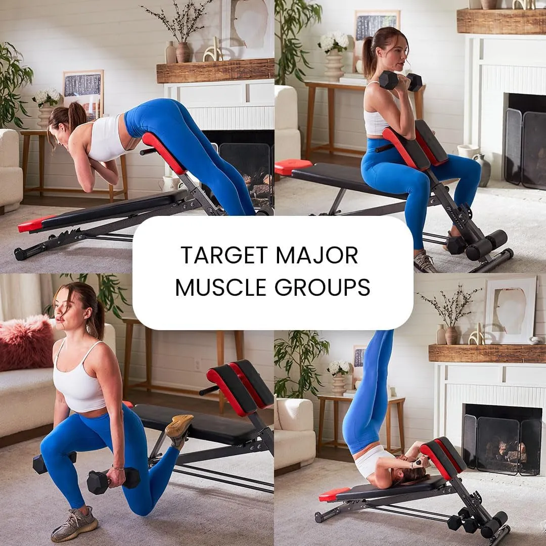 Back Plug-and-play Form Weight Perfect Roman Chair Bench Finer Gym Your Bench Sit-Ups! Multi-Functional Home Press, with and the Autumn sale – Exercises, Adjustable for Transform Hyperextensions,