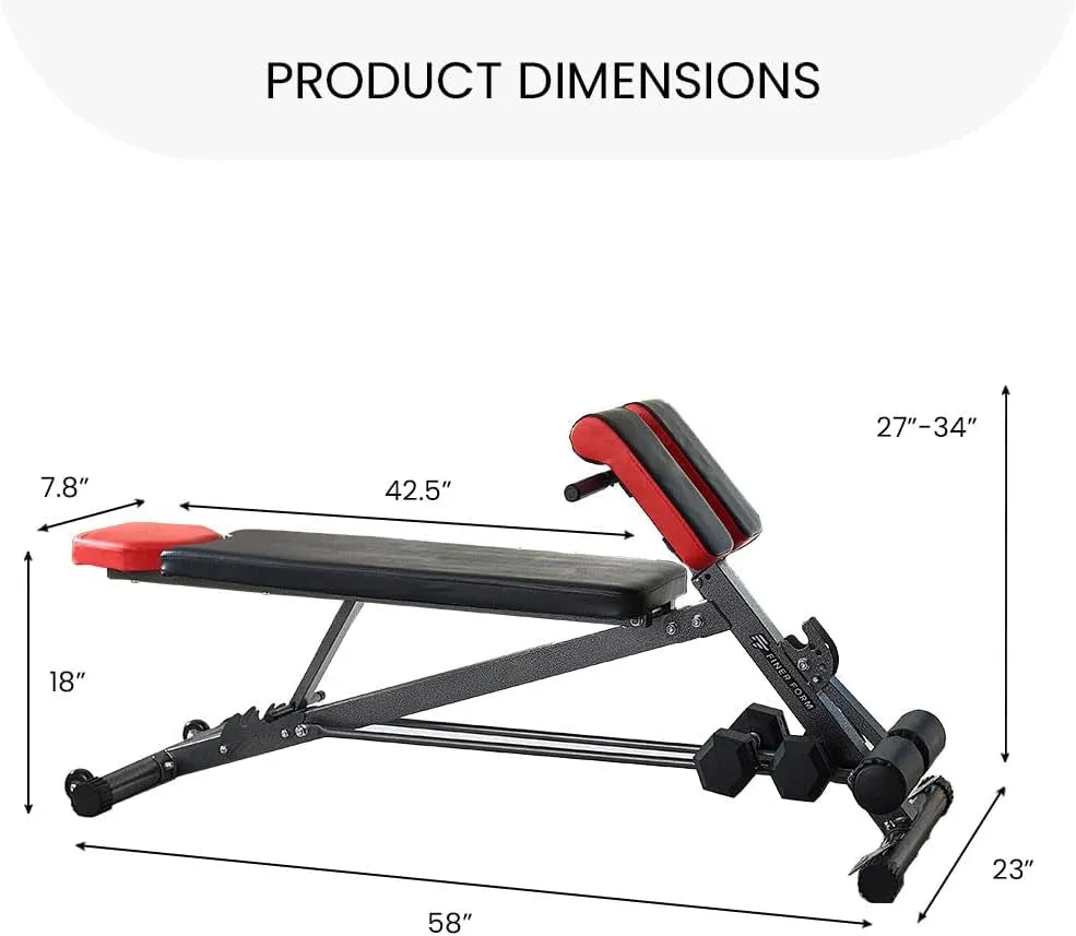 Back Plug-and-play Form Weight Perfect Roman Chair Bench Finer Gym Your Bench Sit-Ups! Multi-Functional Home Press, with and the Autumn sale – Exercises, Adjustable for Transform Hyperextensions,