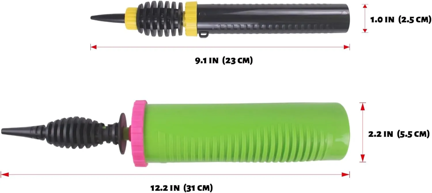 Balloon Pump Handheld Two-Way Dual Action Balloon Inflator Pumping for Foil Latex Twisting Balloon