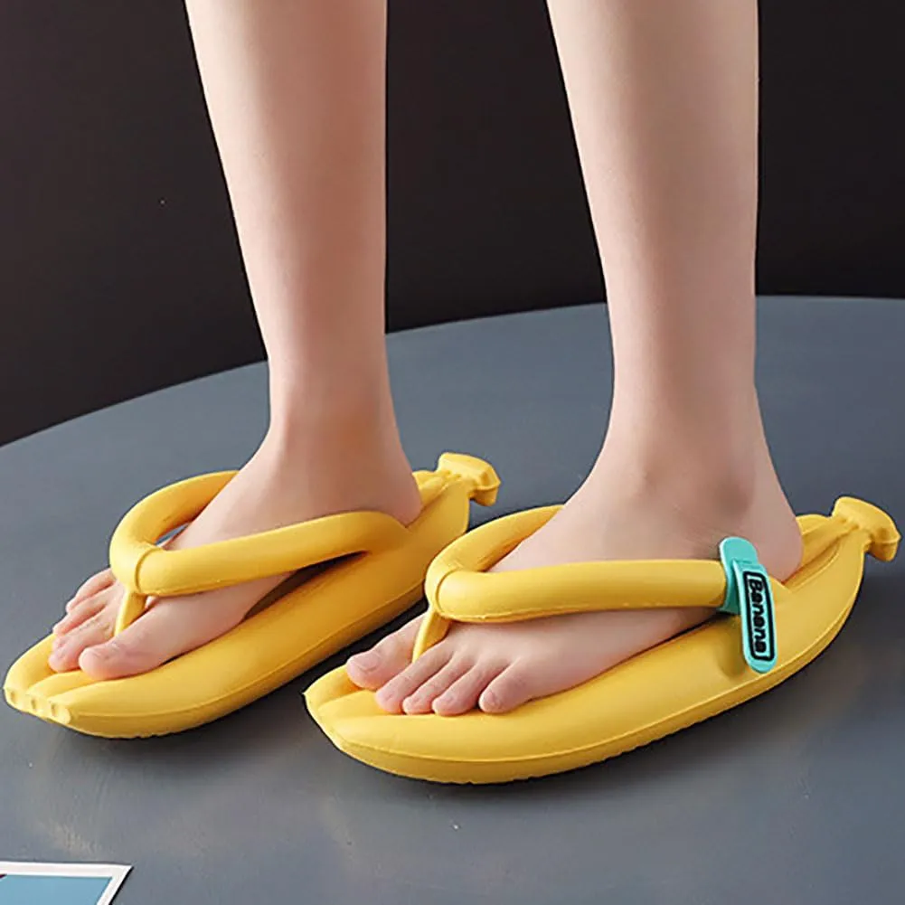 Banana Slippers Banana Sandals Slides Slippers Non-slip Shower Shoes EVA Unisex Flip