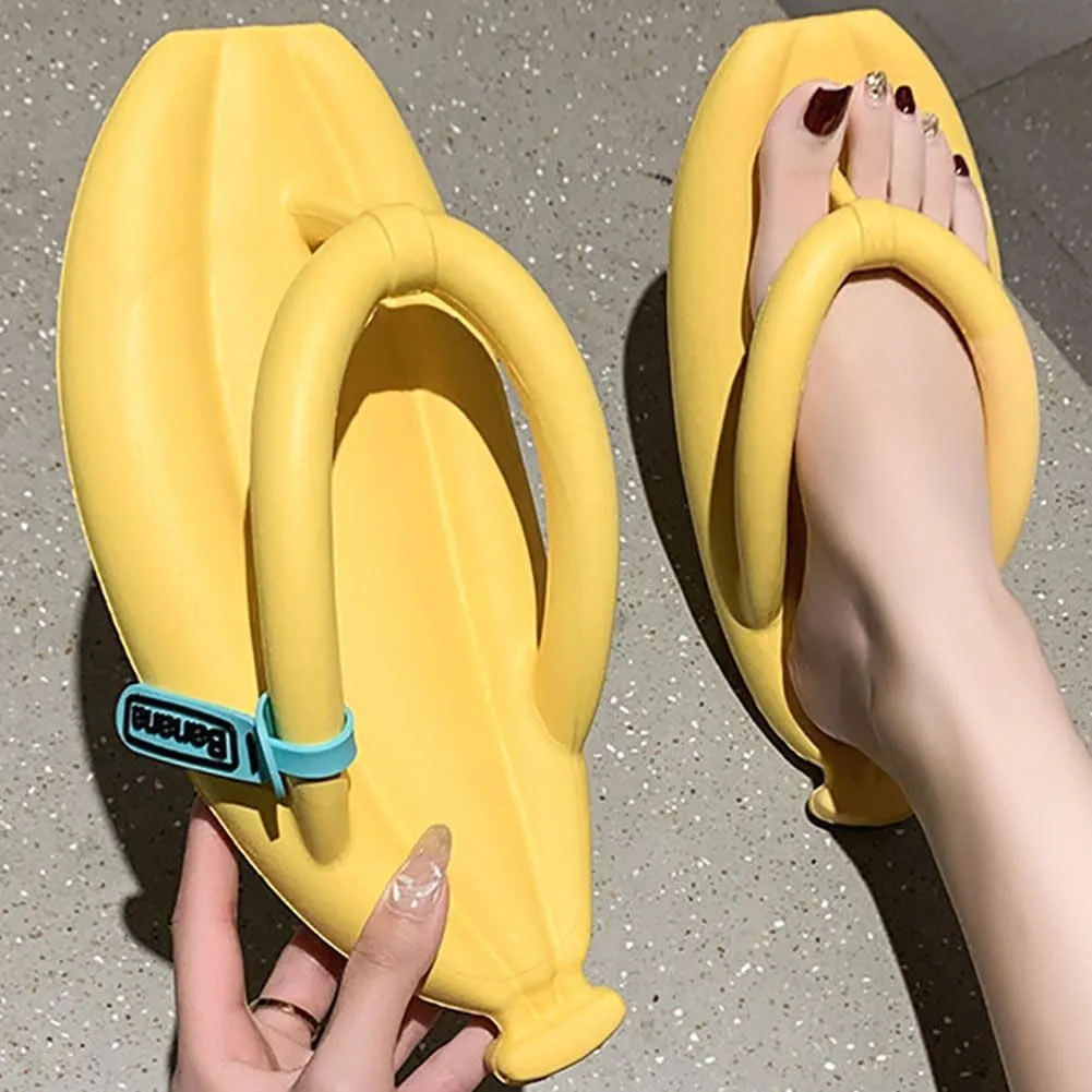 Banana Slippers Banana Sandals Slides Slippers Non-slip Shower Shoes EVA Unisex Flip
