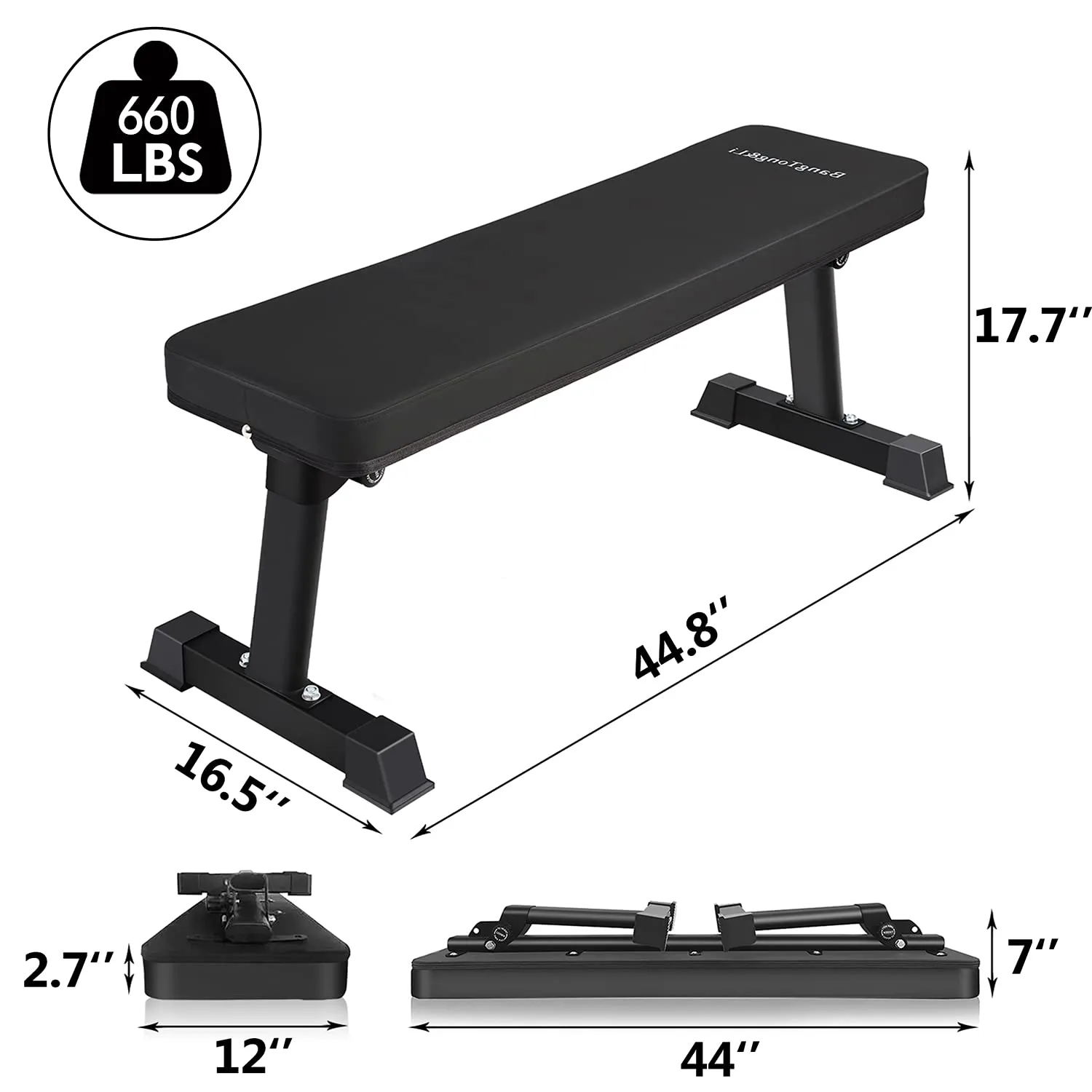 BangTong&Li Flat Weight Bench Utility Foldable Workout