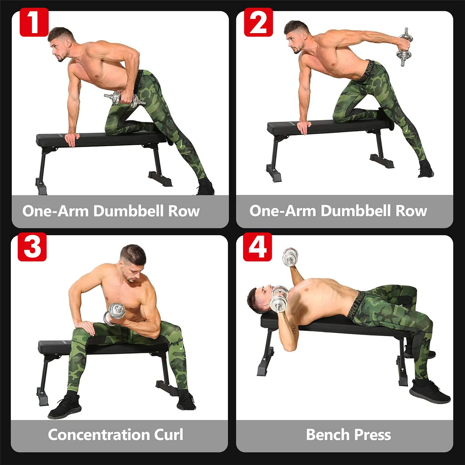 BangTong&Li Flat Weight Bench Utility Foldable Workout