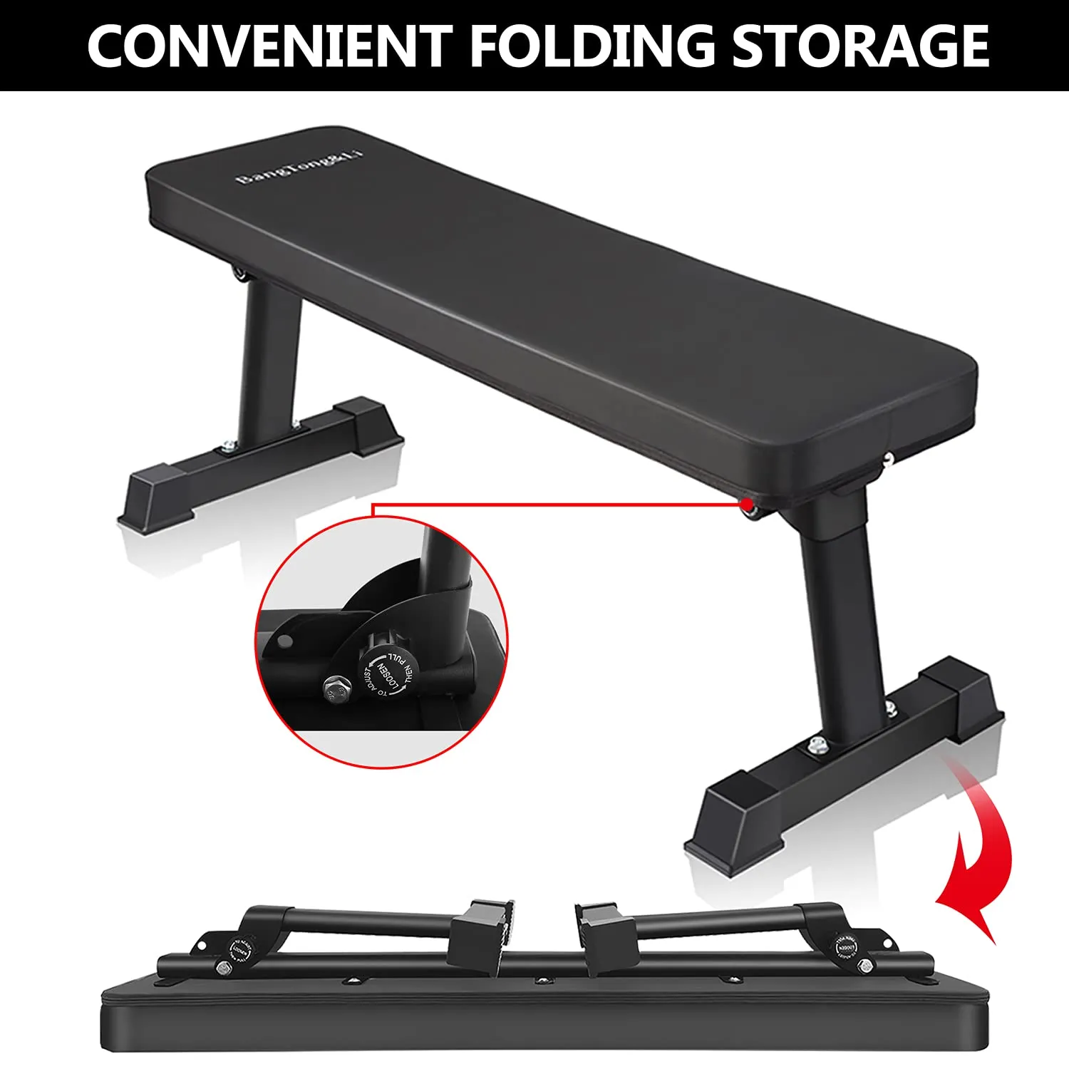 BangTong&Li Flat Weight Bench Utility Foldable Workout