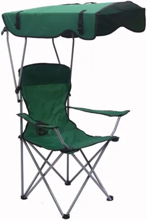 Beach Recliner Shade Chair Folding Lightweight Camping Chair with Cup Holder Portable Fishing Chairs for Outdoor Events Support 400LBS (Color : Green, Size : 1Pc)