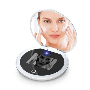 BEESTING Professional Grade LED Light Makeup Mirror with UV Smart Sunscreen Tester and Portable UV Test Camera