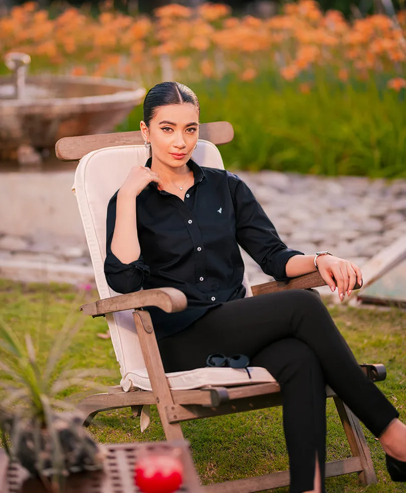 Black Button Down Shirt (Women)