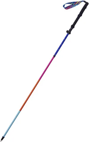 BlueField Rainbow Color Unisex Outdoor Hiking Pole Telescopic Adjustable Aluminum Alloy Pole Running Hiking Walking Stick for Hiking, Camping