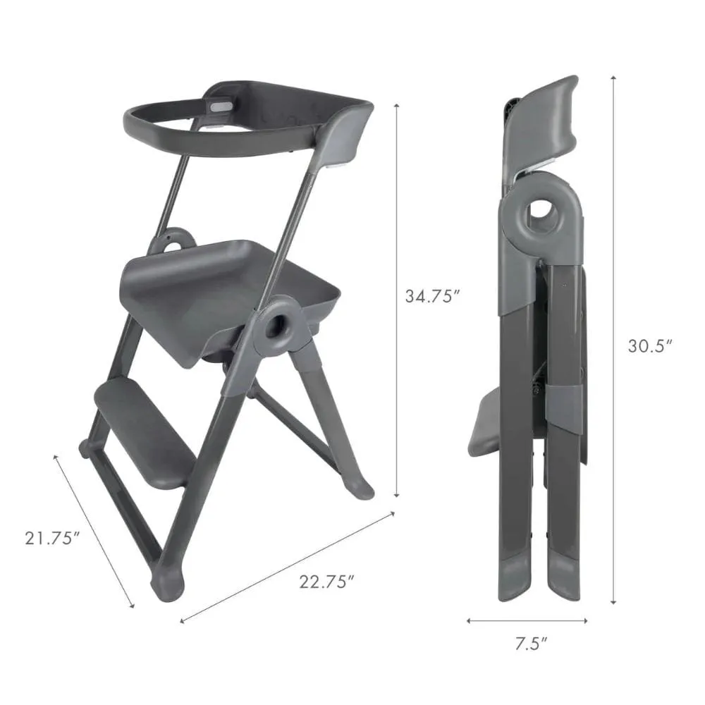 Boon Pivot Toddler Foldable Tower - Grey
