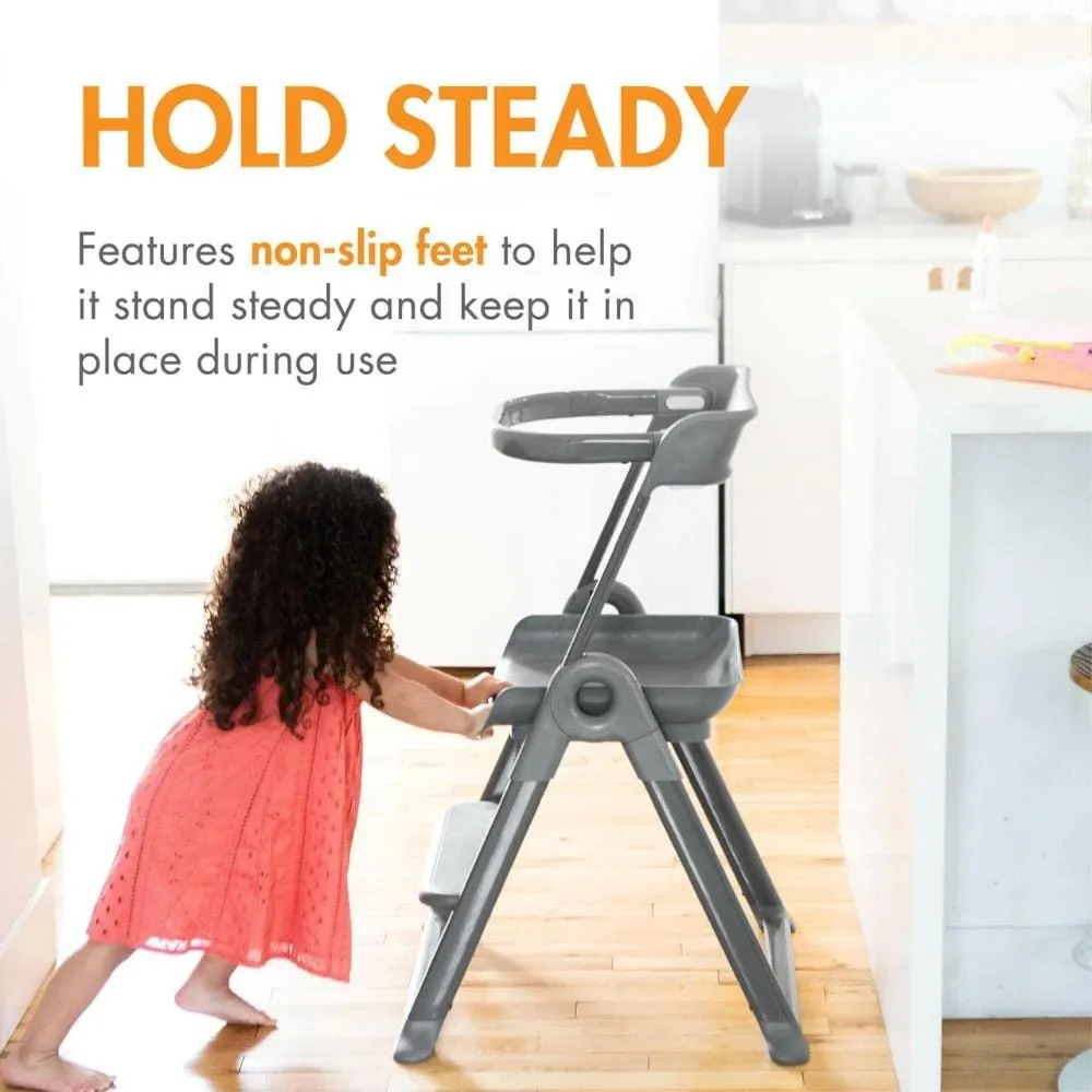 Boon Pivot Toddler Foldable Tower - Grey