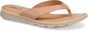 BORN Womens Padded Insole Leather Flip-Flops