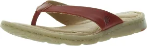BORN Womens Padded Insole Leather Flip-Flops