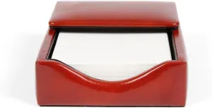 Bosca Old Leather Flip Top Memo Box (Amber)