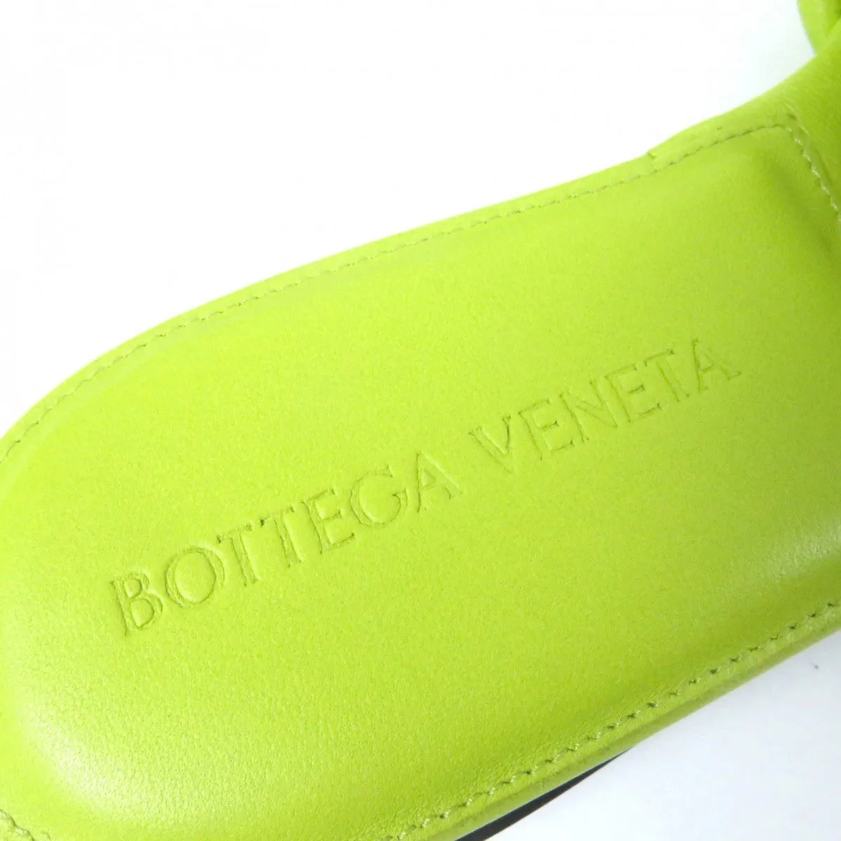 BOTTEGAVENETA Mule 608853 Main: Leather Light green lido Women 35 Used Authentic