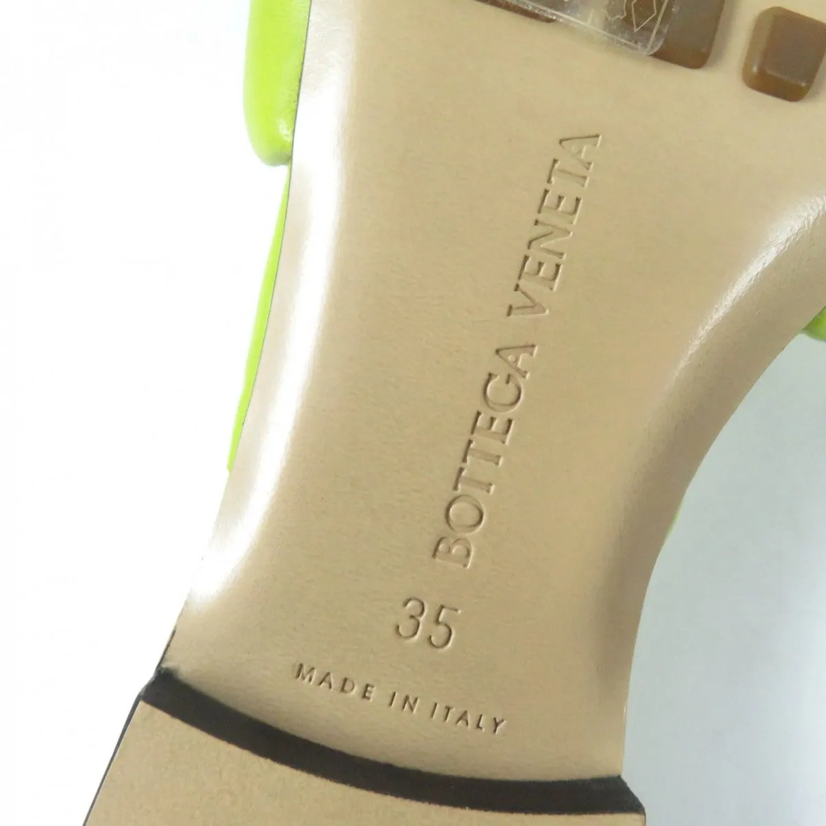 BOTTEGAVENETA Mule 608853 Main: Leather Light green lido Women 35 Used Authentic