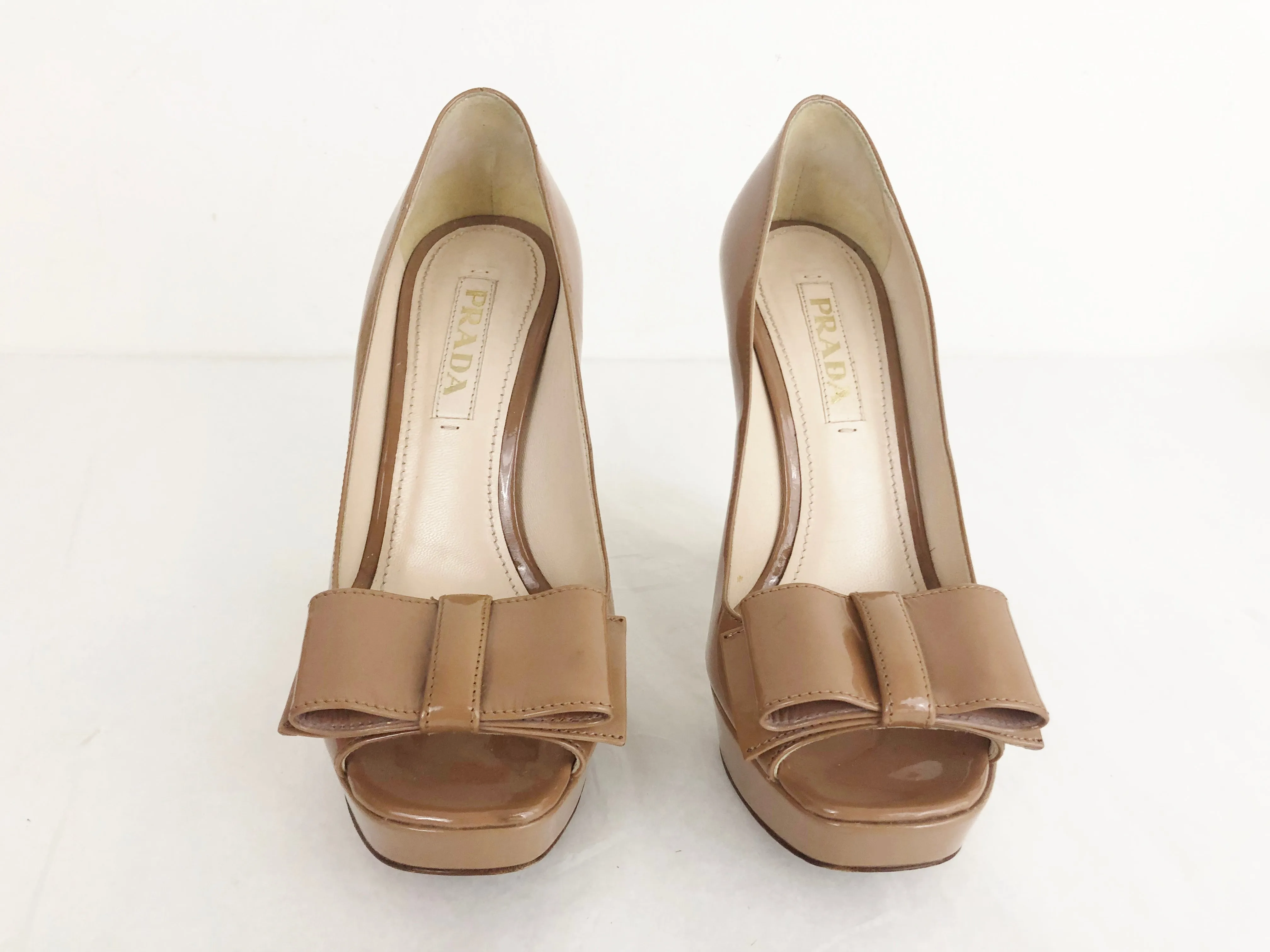 Bow Peep Toe Platform Pump Size 5.5