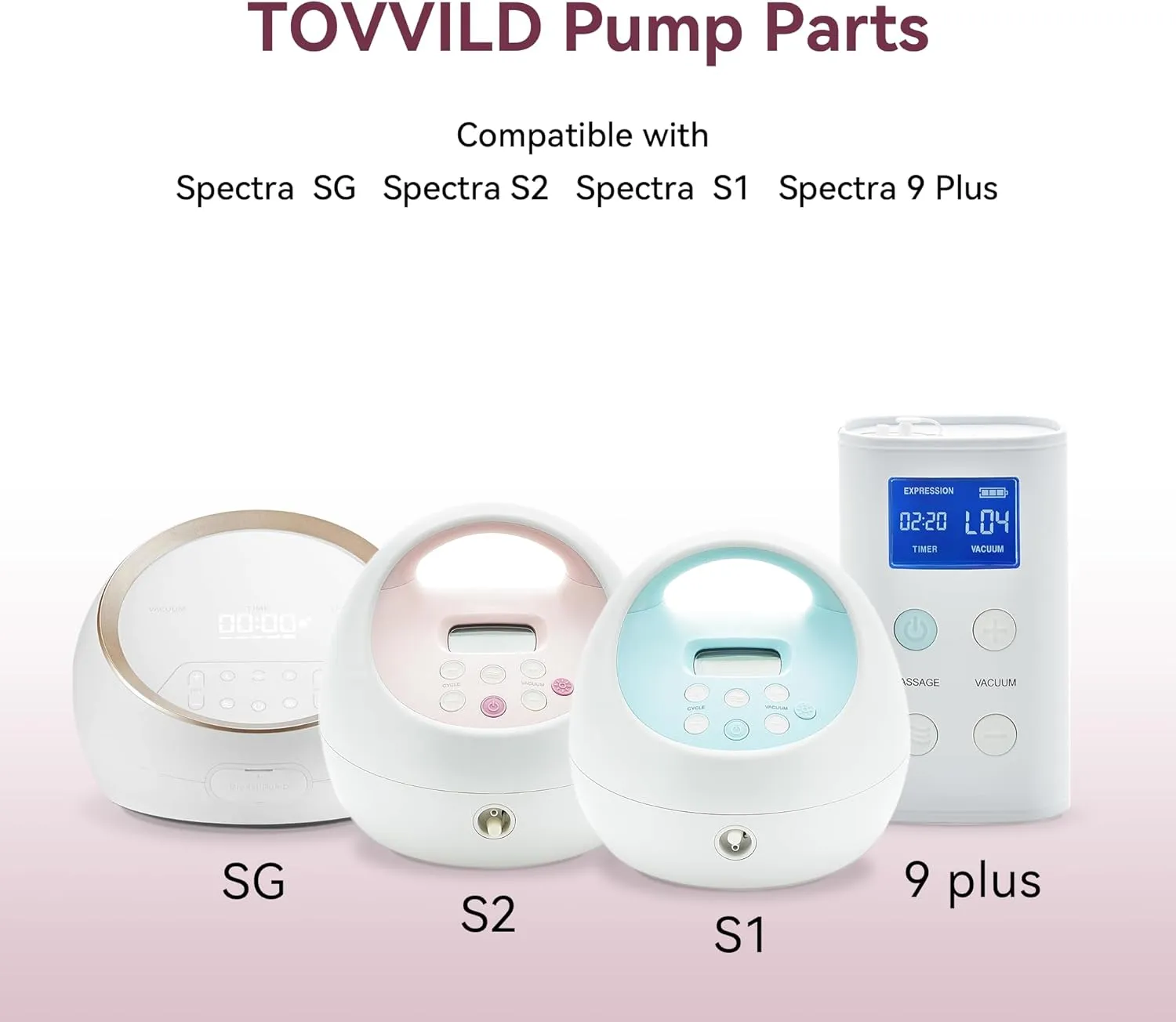 Breast Pump Parts for Spectra, Replace Duckbill Valves Tubes Backflow Protector Membrane for Spectra S1 S2 9 Plus Synergy Gold Breast Pump Replacement Accessories,10PCS