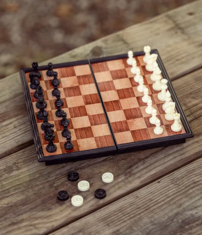 Bunk House: King of The Hill Travel Chess and Checkers Set - Ages 6 