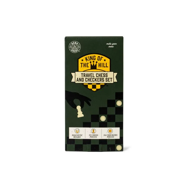 Bunk House: King of The Hill Travel Chess and Checkers Set - Ages 6 