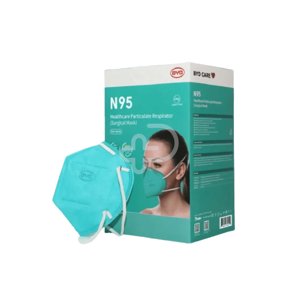 BYD CARE NIOSH Flat Fold Particulate Respirator Headloops 25's