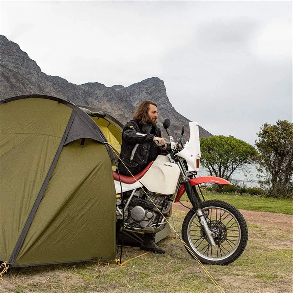 Camping Equipment Outdoor Camping Tent for Motorcycle, Self-contained Tour, Waterproof Double Camping Equipment Fishing Picnic Outdoor Play Tent