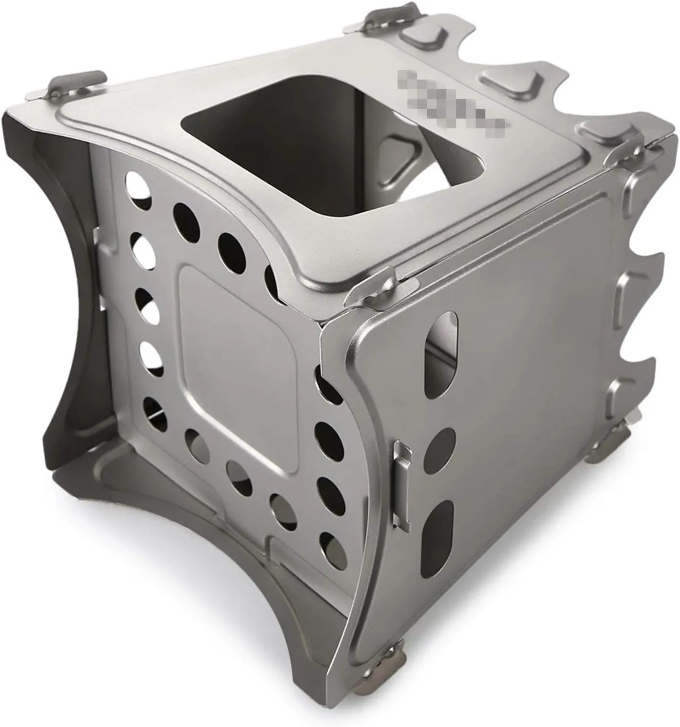 Camping Stove Folding Fuel Camp Stove Titanium Wood Burning Stove Backpacking Stove (Color : Silver, Size : One Size) (Silver One Size)