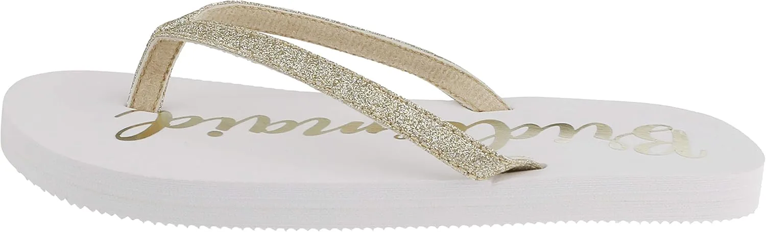 Capelli New York Ladies Glitter and Foil Bride EVA Flip Flops
