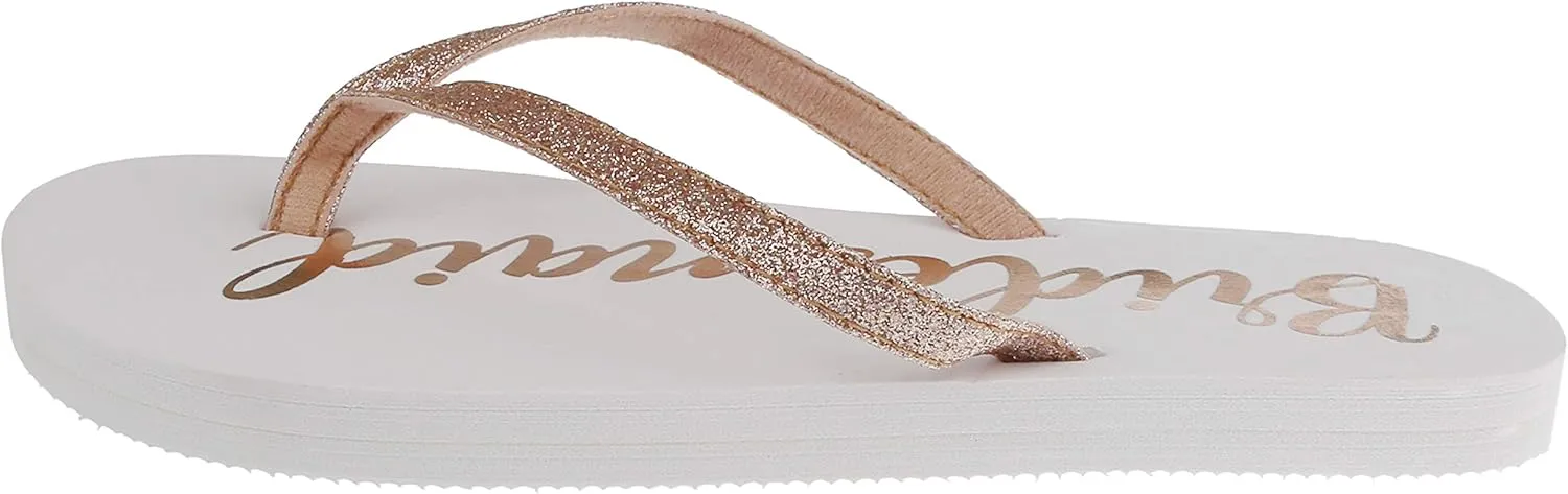 Capelli New York Ladies Glitter and Foil Bride EVA Flip Flops