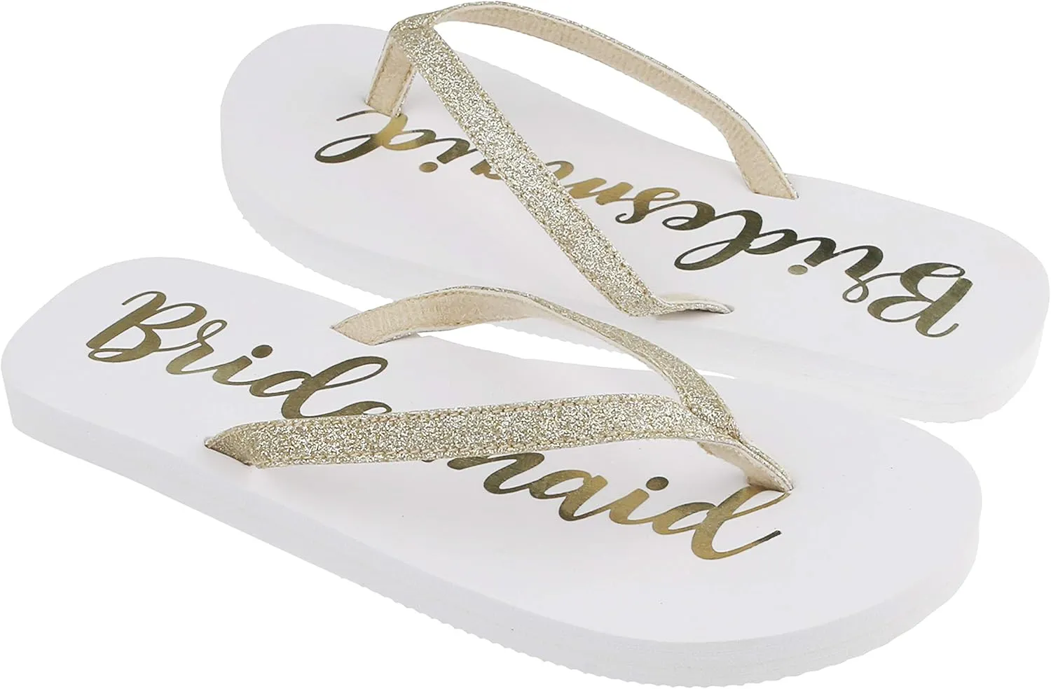 Capelli New York Ladies Glitter and Foil Bride EVA Flip Flops