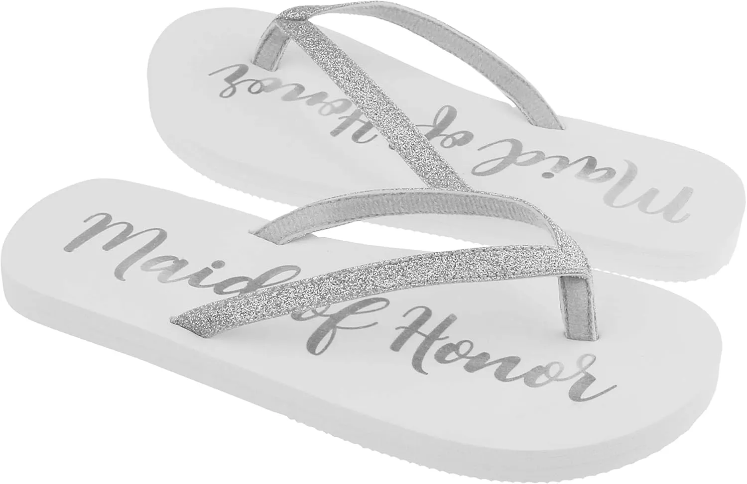 Capelli New York Ladies Glitter and Foil Bride EVA Flip Flops