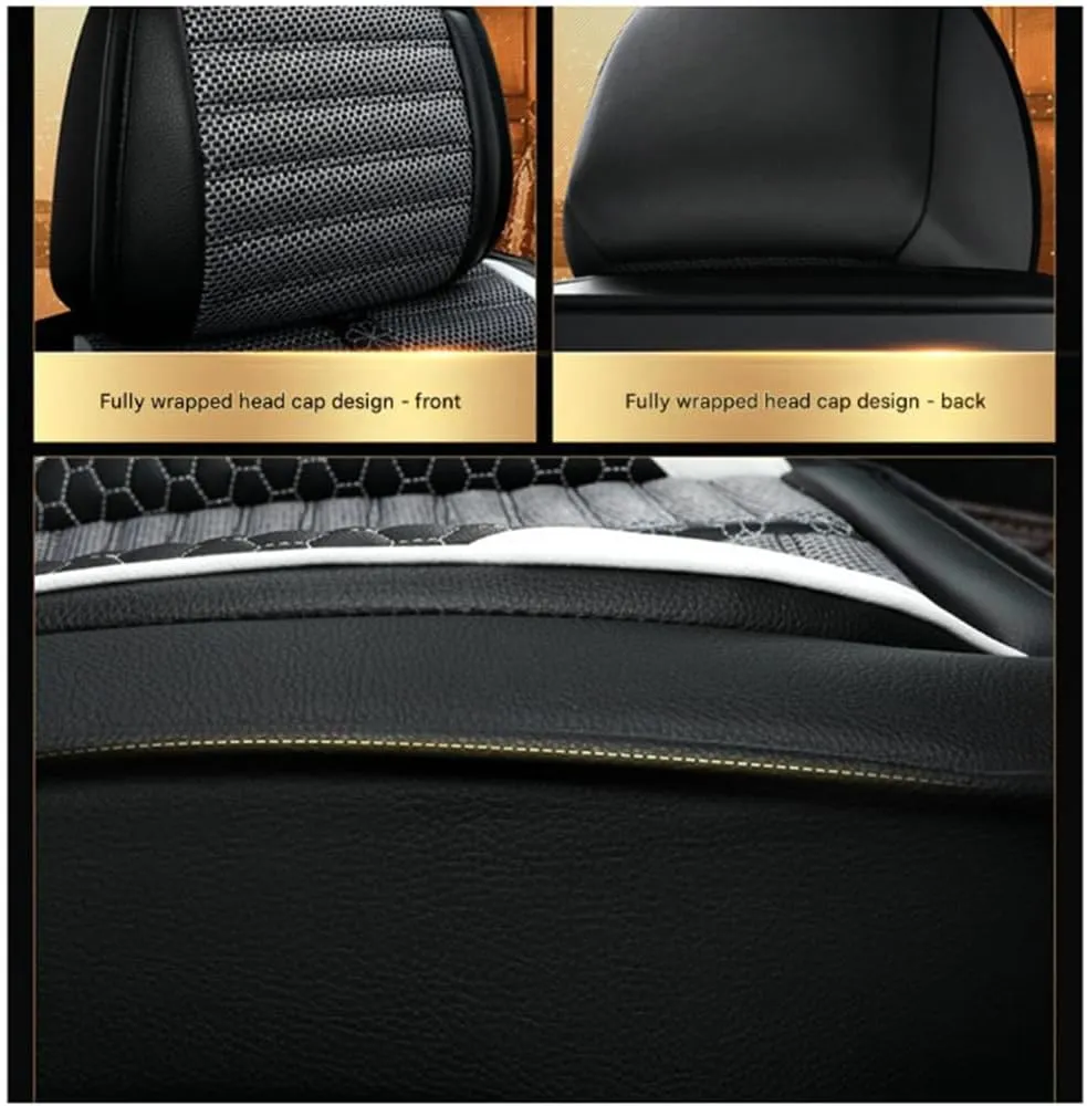 Car Seat Covers for Nissan Qashqai J10 Visia/Acenta/I-Way/Tekna 2006-2013,Linen Leather Seat Covers Seat Covers Front Seats and Rear Seat Car Seat Covers Accessories,Red