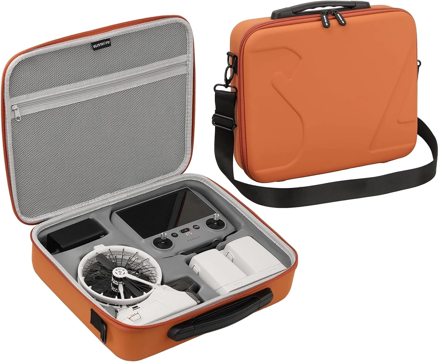 Carrying Case for DJI Flip, Portable Travel Shoulder Bag for DJI Flip Accessories, Fits RC 2/RC-N3 Remote Controller (Orange)