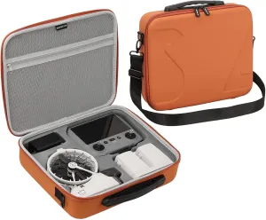 Carrying Case for DJI Flip, Portable Travel Shoulder Bag for DJI Flip Accessories, Fits RC 2/RC-N3 Remote Controller (Orange)