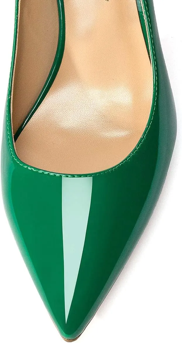Castamere Womens Basic High Heels Pumps Slip On Pointy Toe Stilettos 10CM Heel