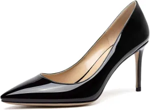 Castamere Womens Basic High Heels Pumps Slip-on Pointy Toe Stilettos 8.5 CM Heel