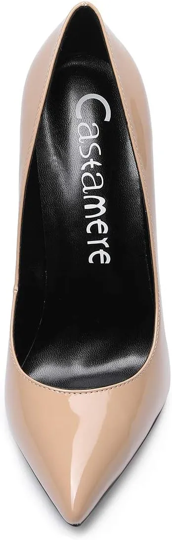 Castamere Womens High Heel Pumps Slip-on Pointy-Toe Elegant Stilettos Comfort Sexy Heel Shoes 4.7Inch Heels Black Lining