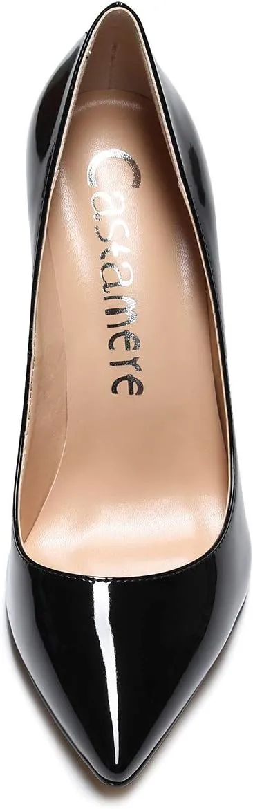 Castamere Womens High Heels Pointed-Toe Slip-on Stilettos Pumps 4Inch Heel Shoes
