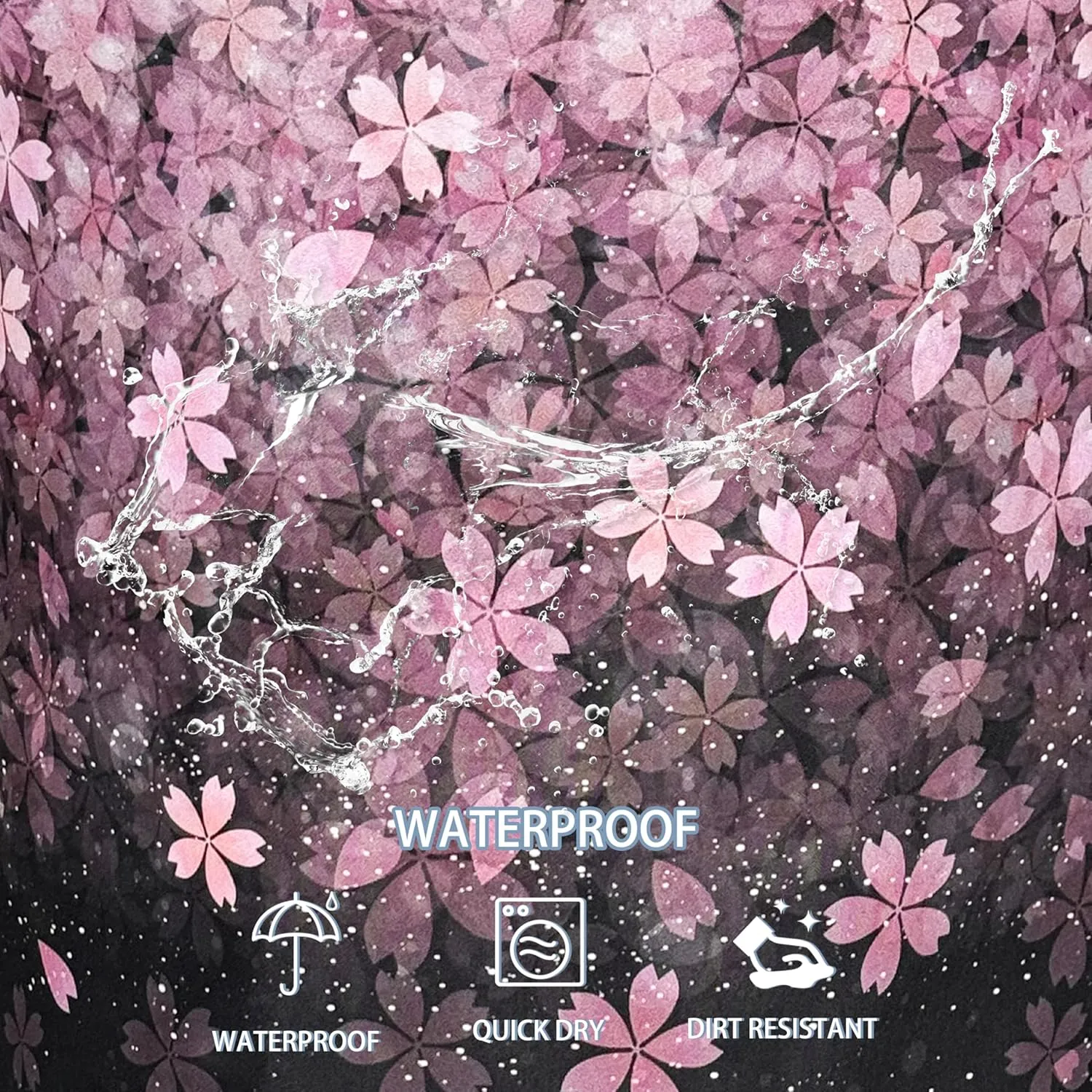Cherry Blossoms Laundry Basket Pink Flowers Foldable Oxford Cloth Funny Tote Bag Laundry Hamper Clothes Storage Bucket Toy Organizer For Bathroom/Laundry Storage/Bedroom 18.9x16.5 Inch