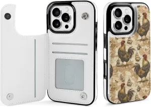 Chicken Pirate Ship Navigation Map Compatible with Case Phone Wallet Card Holder Shockproof Protective Flip Cover