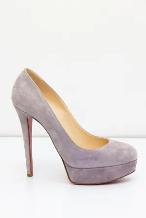 CHRISTIAN LOUBOUTIN Bianca Pastel Light Purple Suede Pump Heels