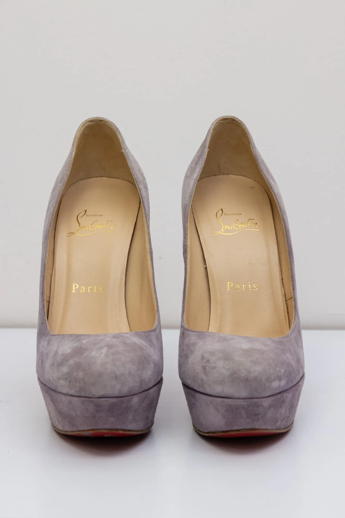 CHRISTIAN LOUBOUTIN Bianca Pastel Light Purple Suede Pump Heels
