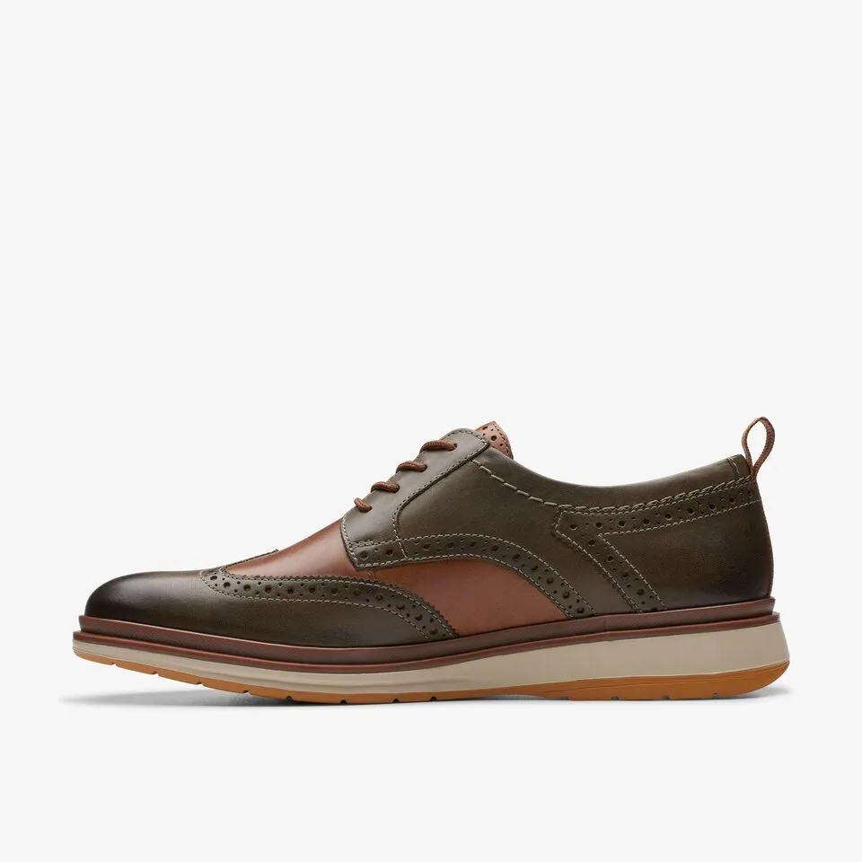 Clarks Men's Chantry Wing Dark Olive Combi 26176721