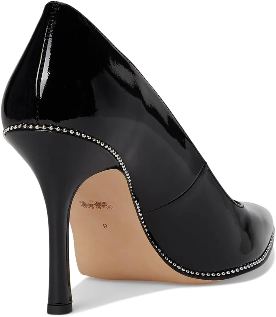 Coach Women's Samantha Pump, Patent Black, 9.5