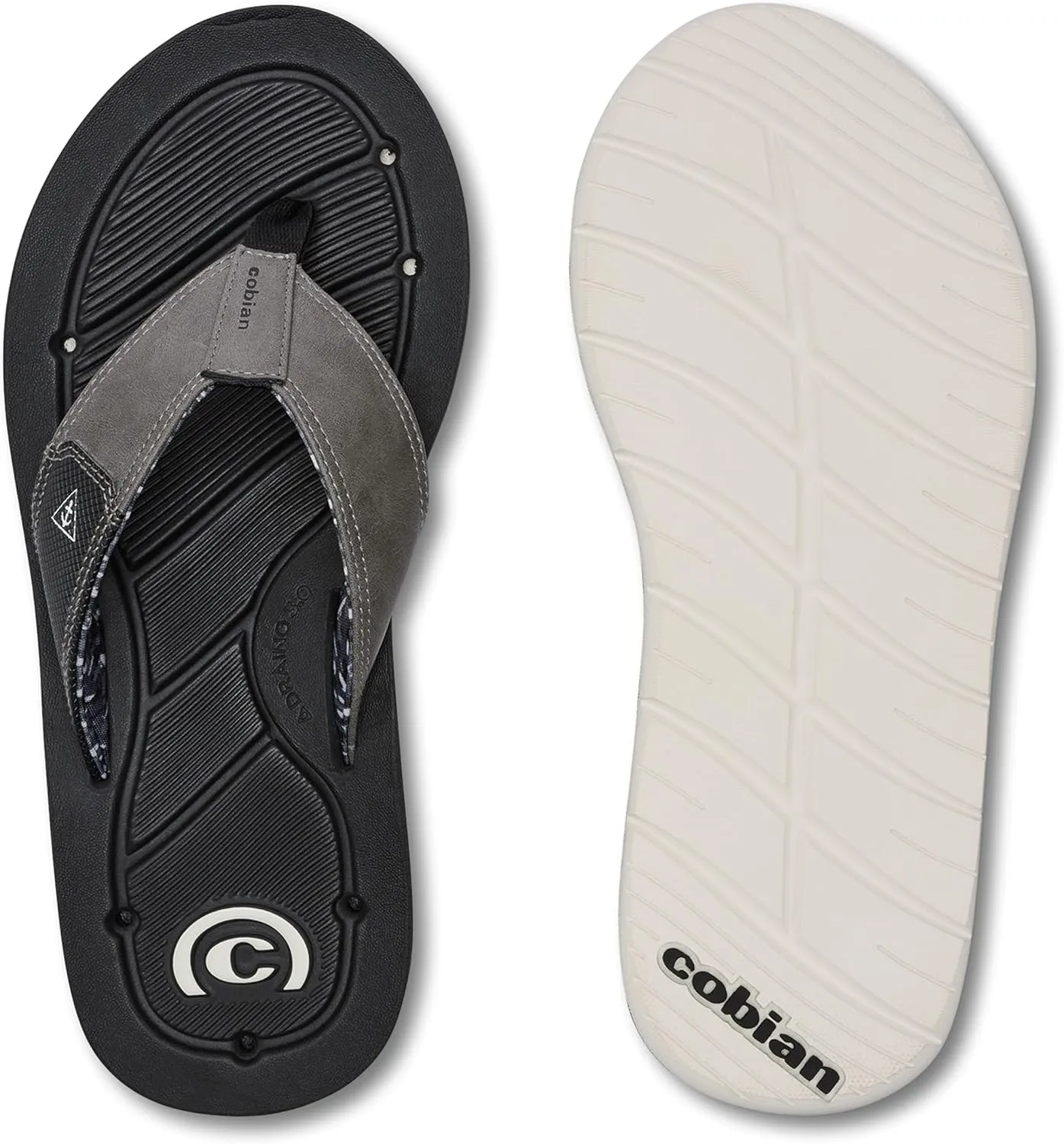 Cobian Men’s Draino 3 Water-friendly Synthetic Suede Strap Flip-Flop Sandals