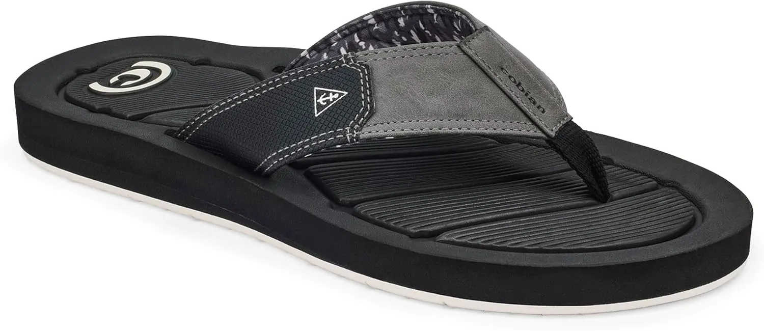 Cobian Men’s Draino 3 Water-friendly Synthetic Suede Strap Flip-Flop Sandals