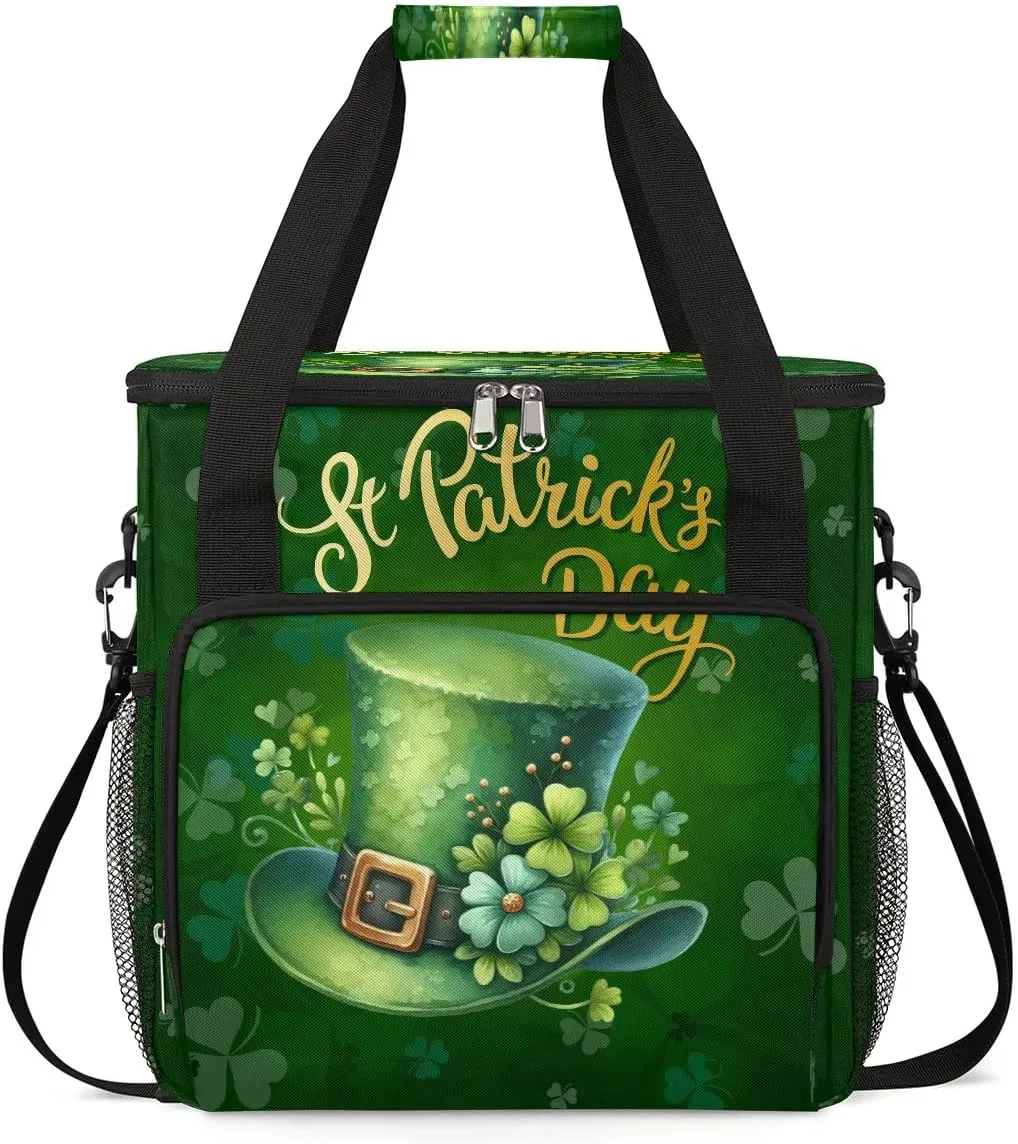 Coffee Maker Carring Bag Hat St Patrick's Day Travel Carrying Storage Tote Bag Compatible with Keurig K-Mini or K-Mini Plus Portable Single Serve Coffee Brewer Case with Pockets for K-cup Pods